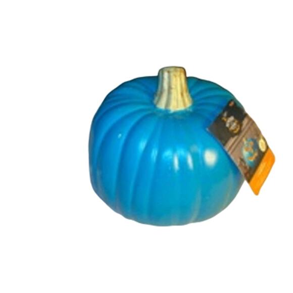 Hyde & Eek! Teal Pumpkin Project Halloween Candy Bowl Decor Pumpkin - Picture 5 of 6